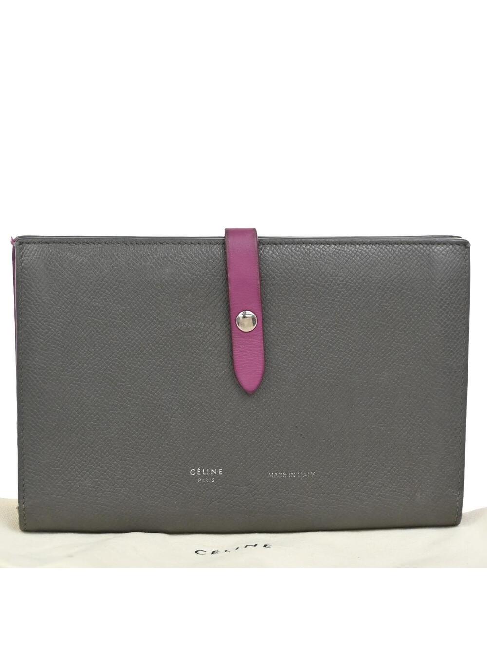 Celine Logo Strap Bifold Long Wallet #257519C12B